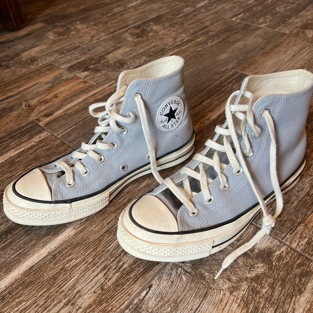 Light Blue- Gray High top Converse Slate Gray